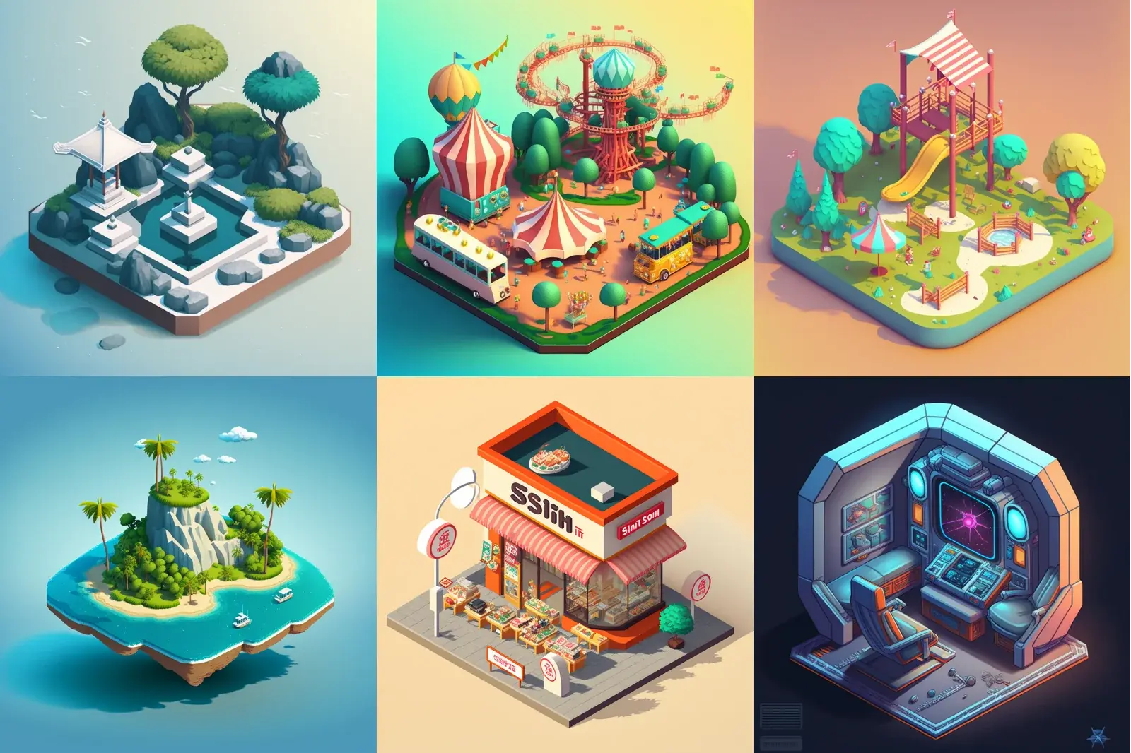 Isometric 3D
